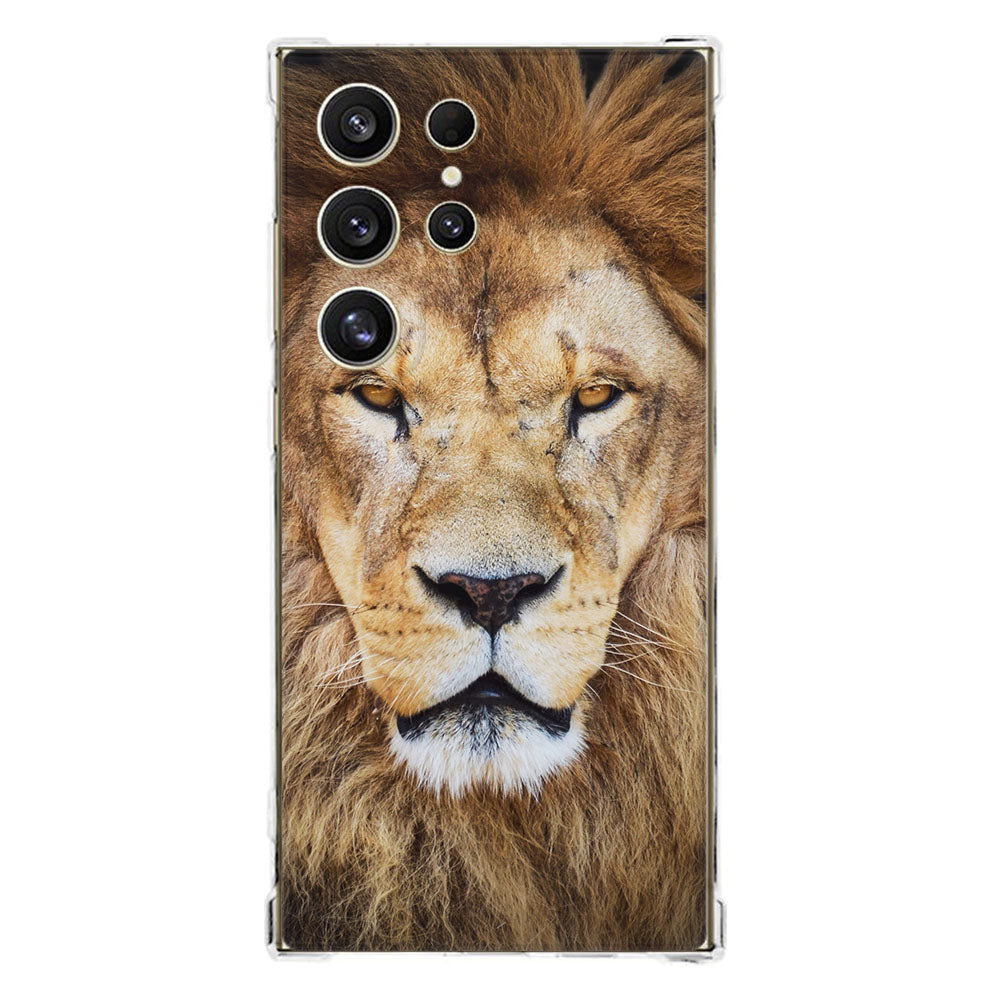 Samsung Galaxy S25 Ultra Hoesje - Leeuw TPU Antishock leeuw voorkant