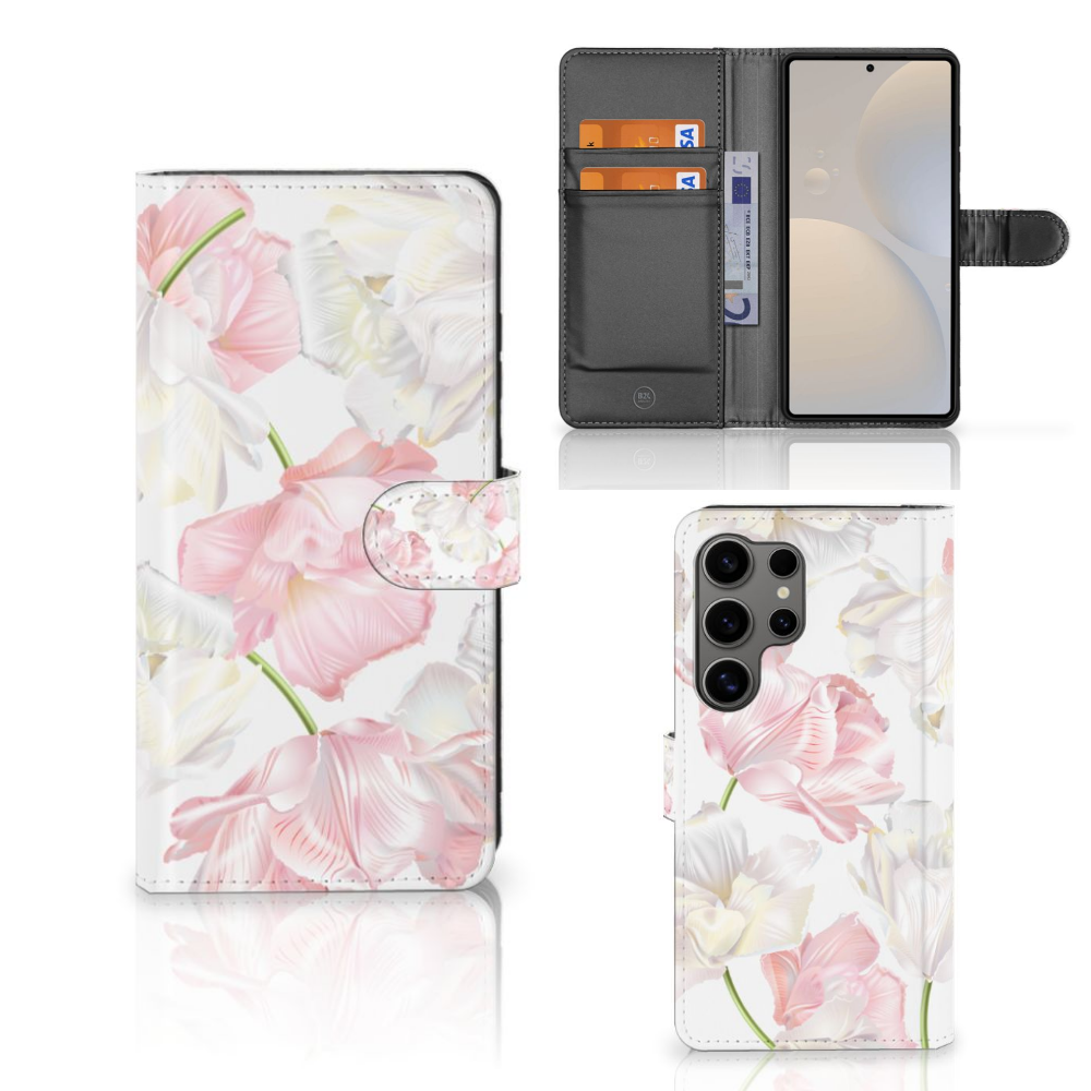 Samsung Galaxy S25 Ultra Hoesje Lovely Flowers hoesje bloemen design voorkant achterkant