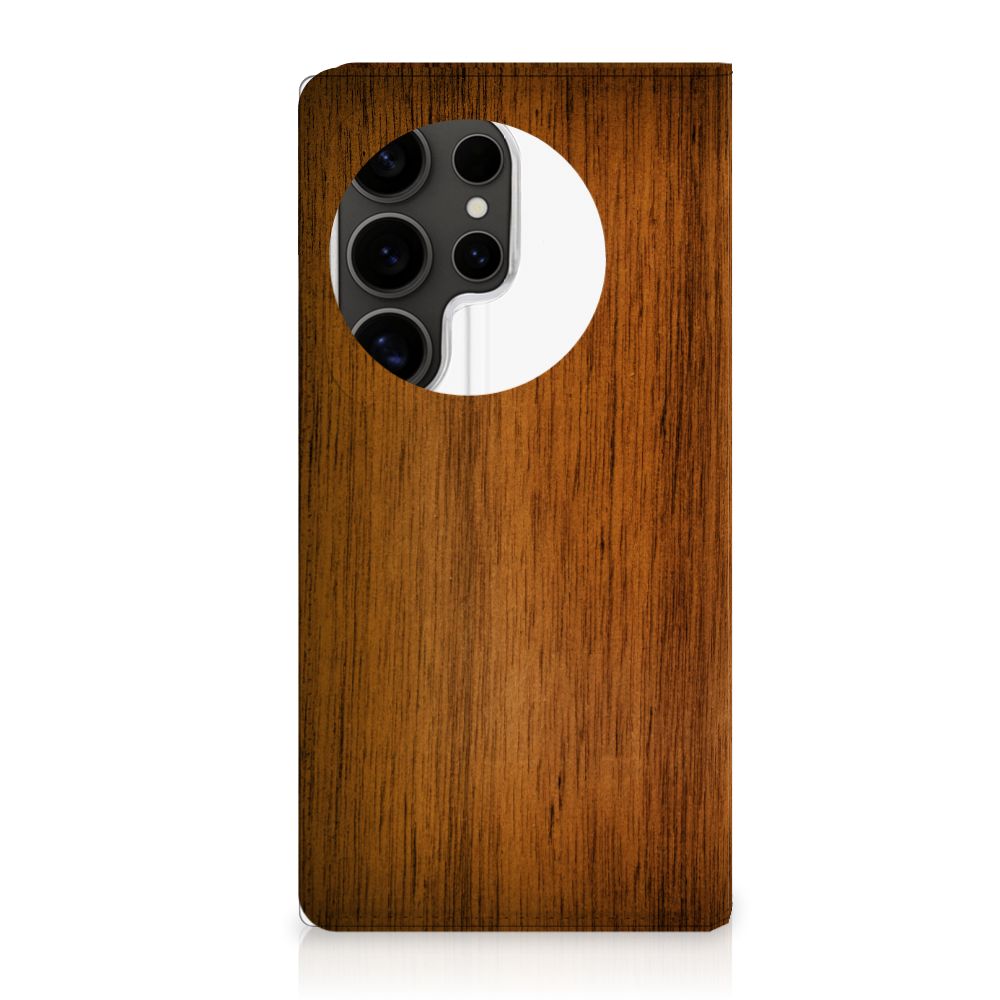 Samsung Galaxy S25 Ultra Hoesje maken Tijger hoesje houten design achterkant