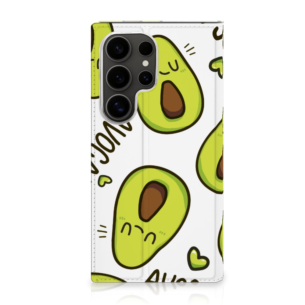 Samsung Galaxy S25 Ultra Magnet Case Avocado Singing avocado design voorkant