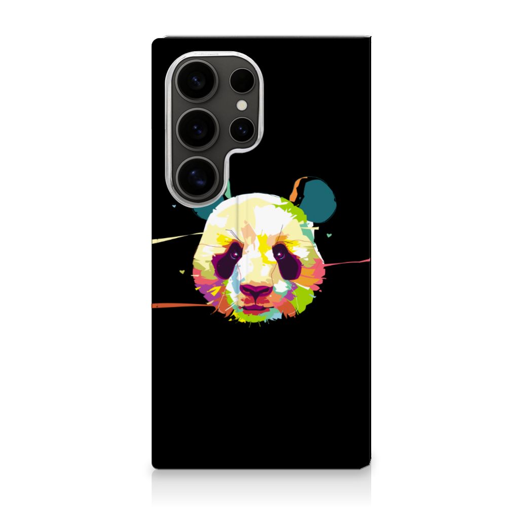 Samsung Galaxy S25 Ultra Magnet Case Panda Color telefoonhoesje panda design voorkant
