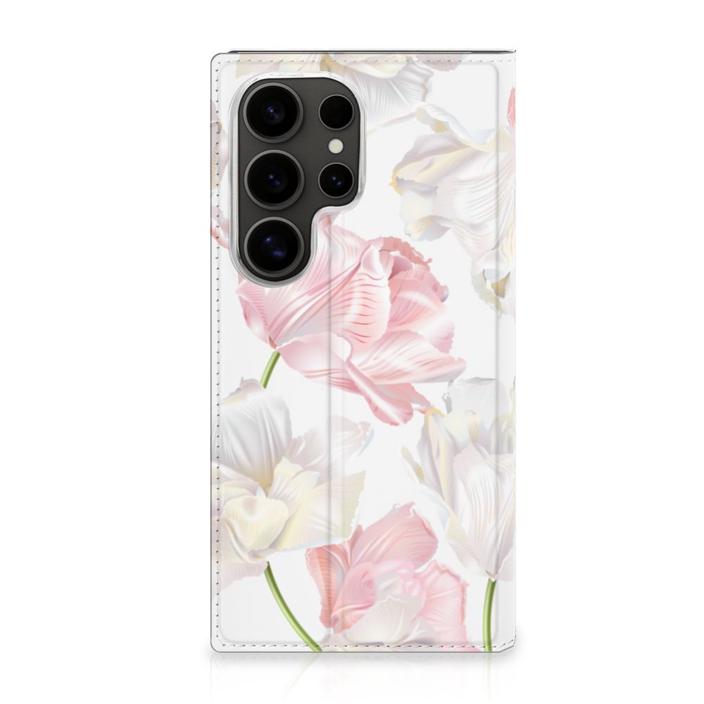 Samsung Galaxy S25 Ultra Smart Cover Lovely Flowers bloemen voorzijde