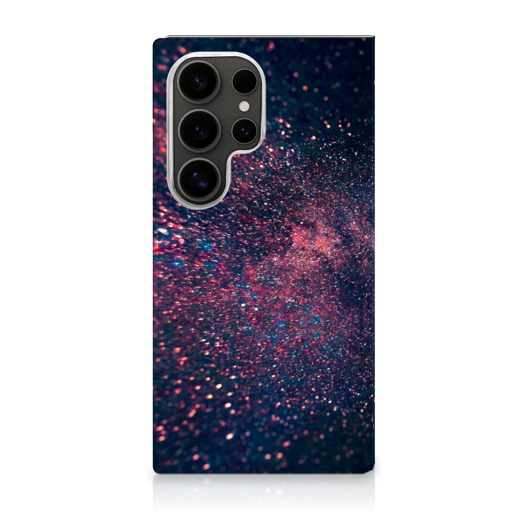 Samsung Galaxy S25 Ultra Stand Case Stars kunstzinnig design paarse blauwe kleuren