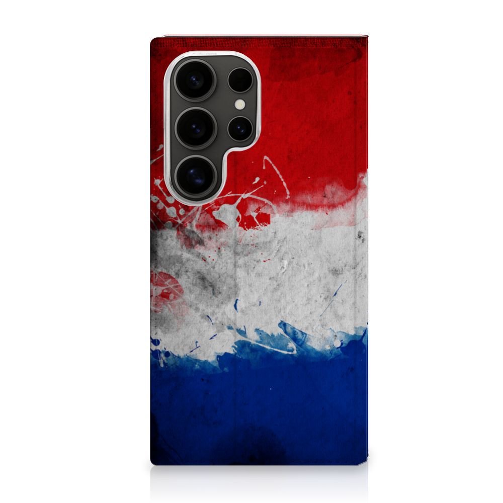 Samsung Galaxy S25 Ultra Standcase Nederland ontwerp Nederlandse vlag achterzijde