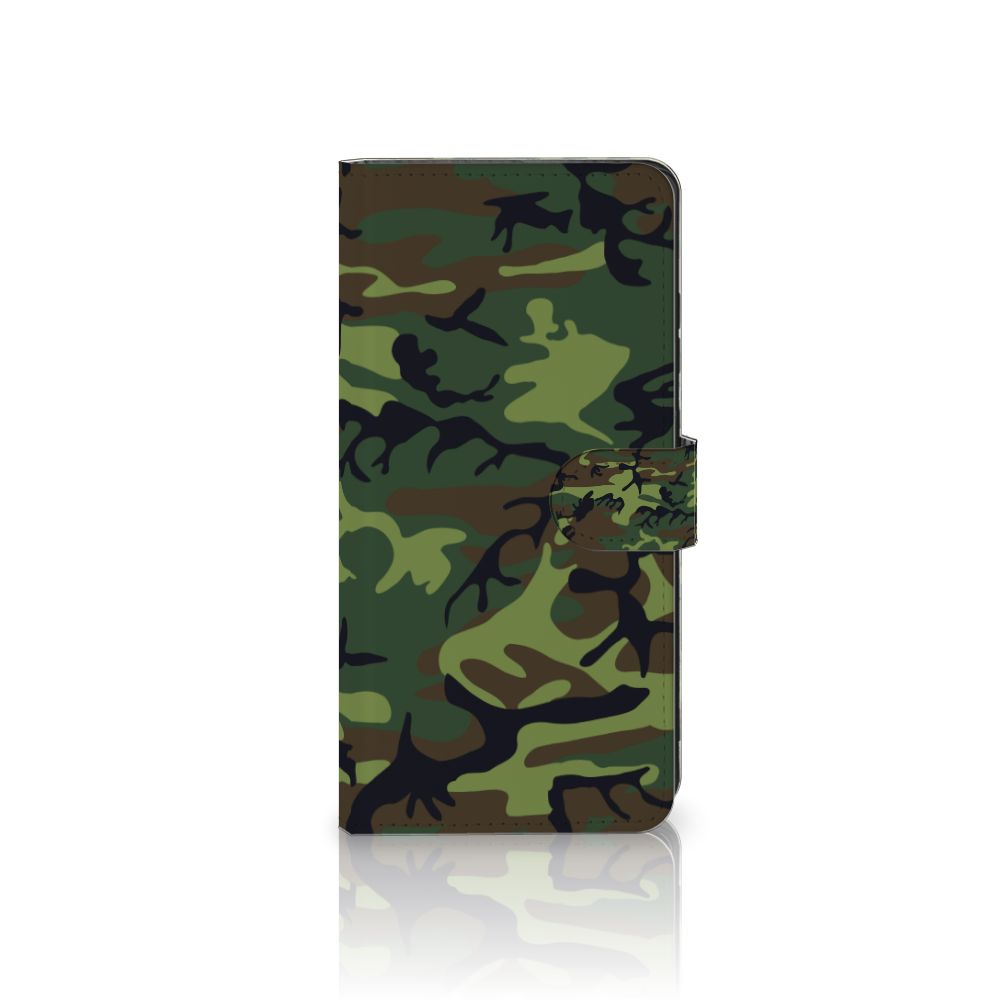 Samsung Galaxy S25 Ultra Telefoon Hoesje Army Dark boekhoes camouflage design voorkant
