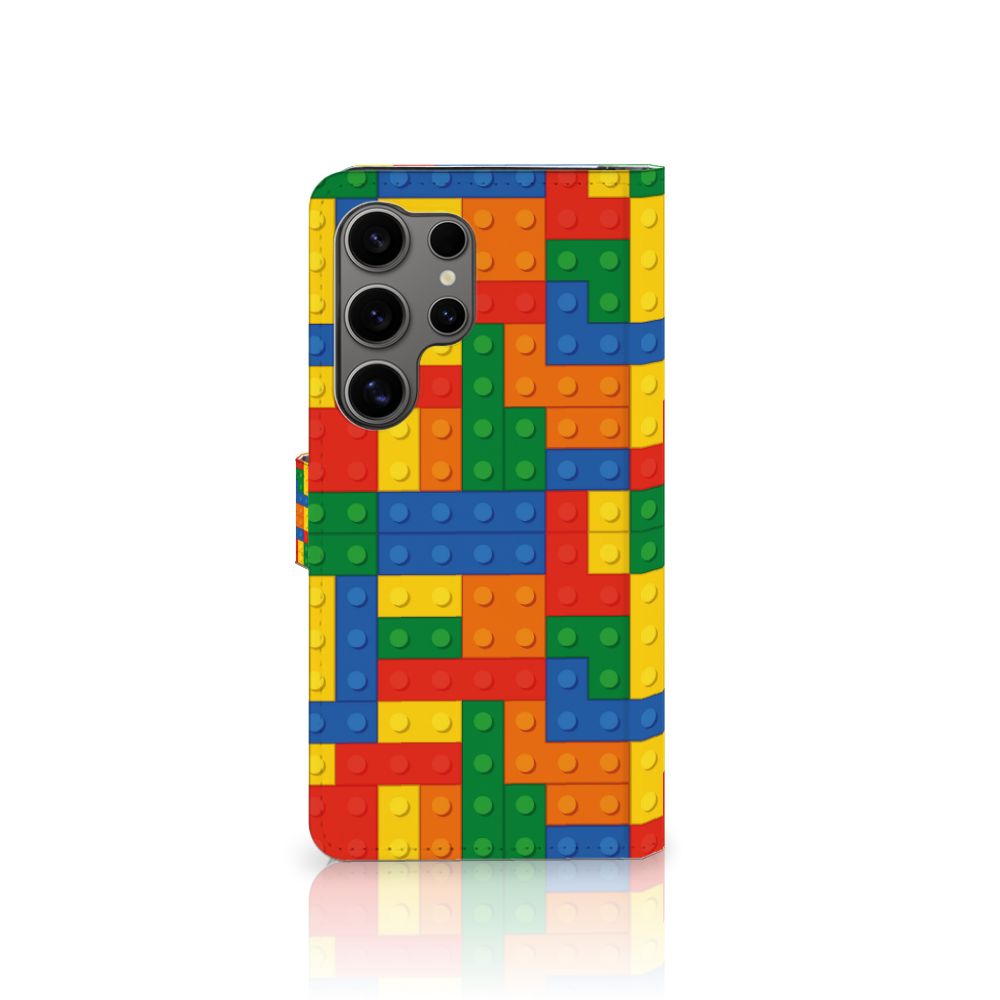 Samsung Galaxy S25 Ultra Telefoon Hoesje Blokken telefoonhoesje blokken ontwerp zijkant