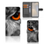Samsung Galaxy S25 Ultra Telefoonhoesje met Pasjes Uil uil design voorkant zijaanzicht