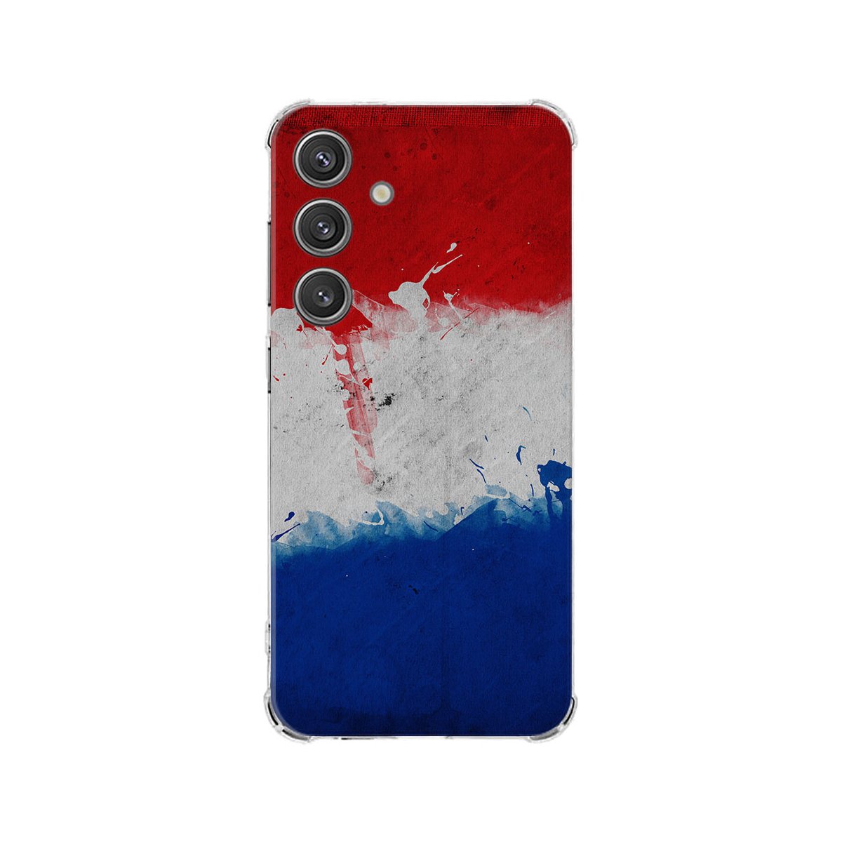 Samsung Galaxy S25 hoesje Nederlandse vlag schokbestendig TPU achterkant