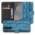 Samsung Galaxy S26 FE bookcase hoesje met Wood Blue houtprint in blauw