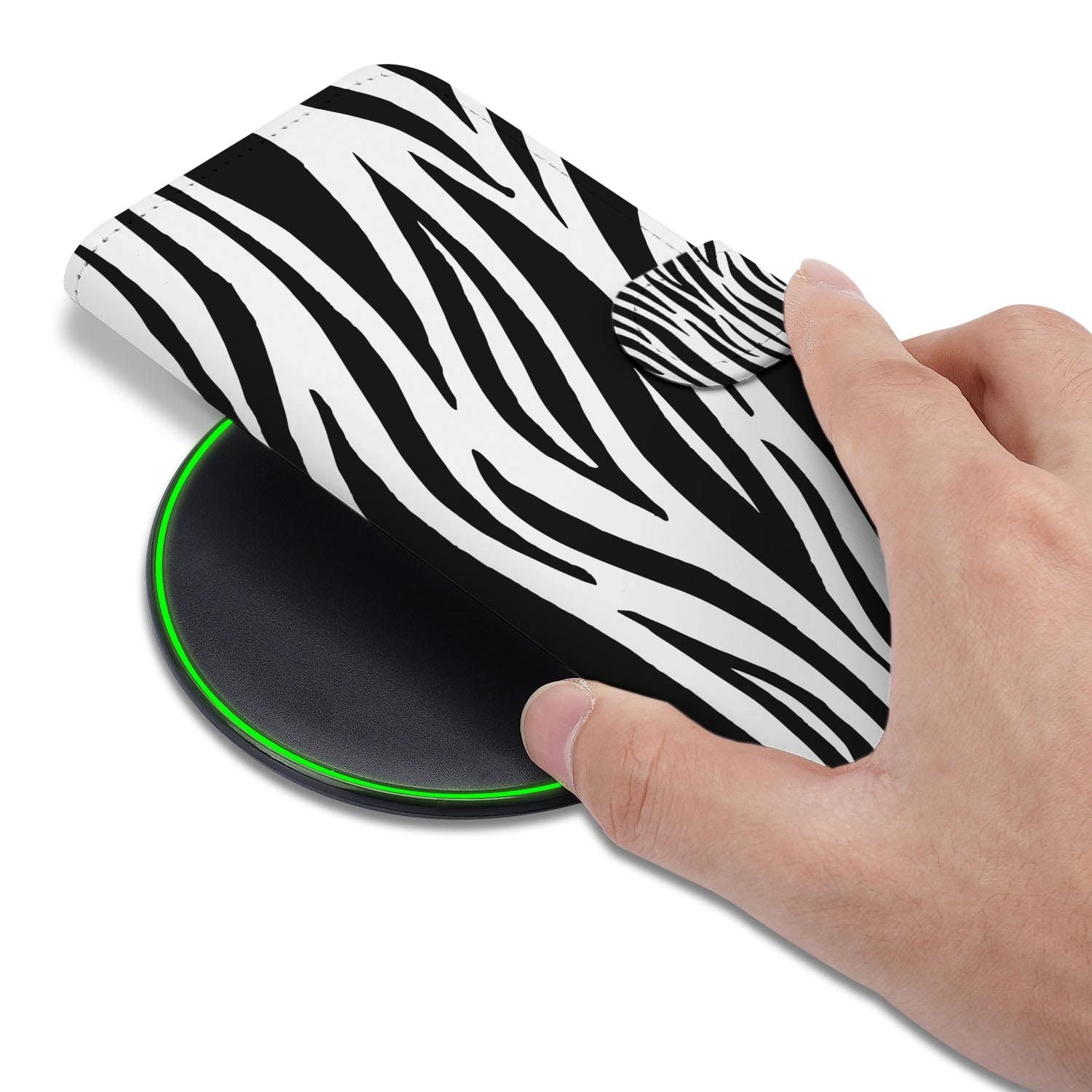 Samsung Galaxy S26 FE hoesje met pasjeshouder en Zebra-strepen