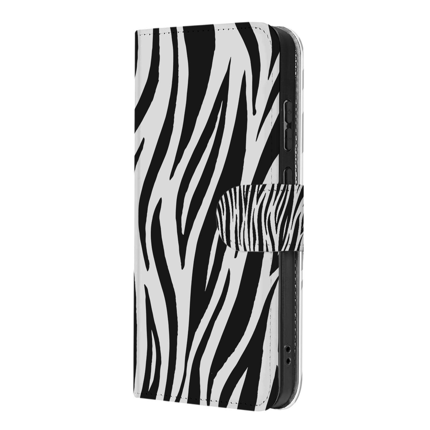 Book case met Zebra-motief voor de Samsung Galaxy S26 FE met magnetische sluiting