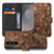 Samsung Galaxy S26 FE bookcase hoesje met Wooden Cubes houtprint in bruin