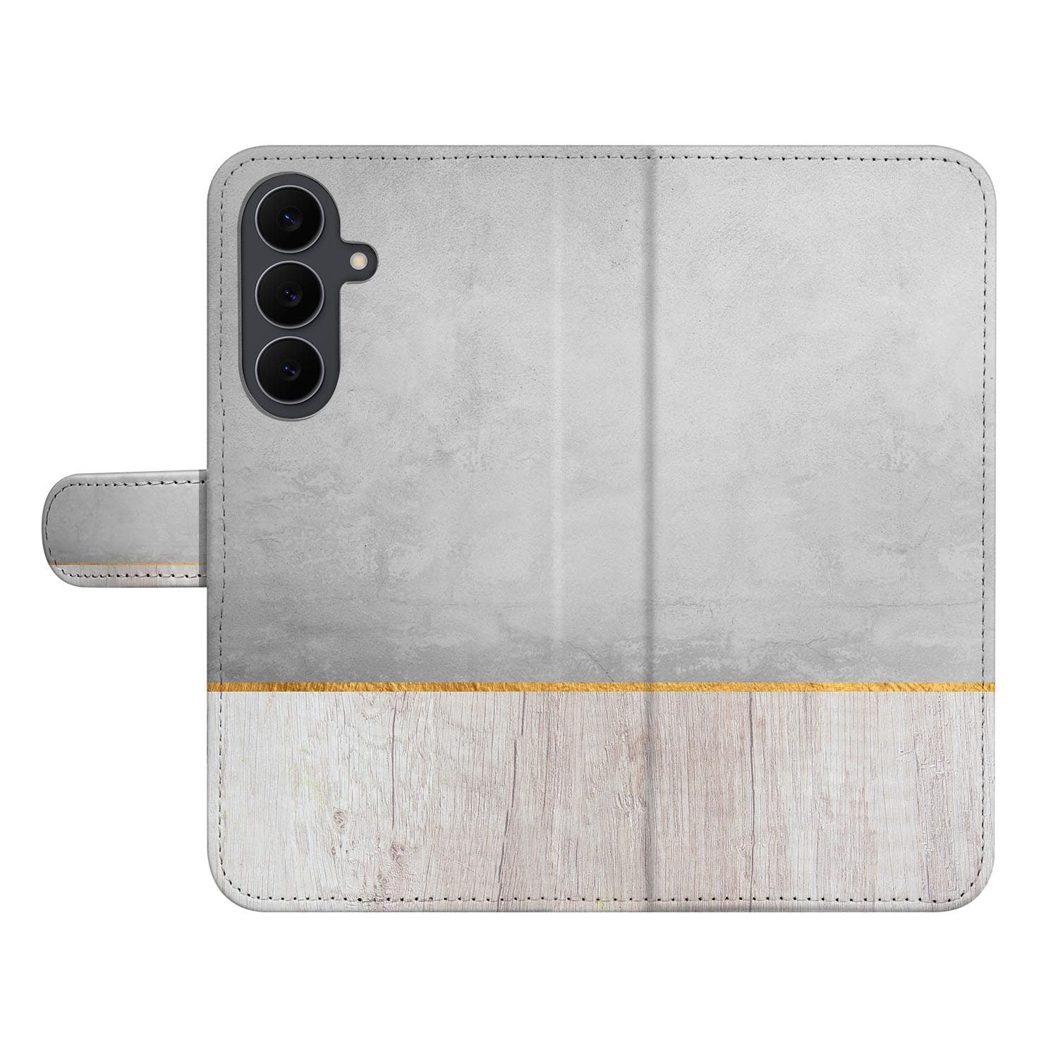 Wallet hoesje Wood Concrete voor de Samsung Galaxy S26 FE