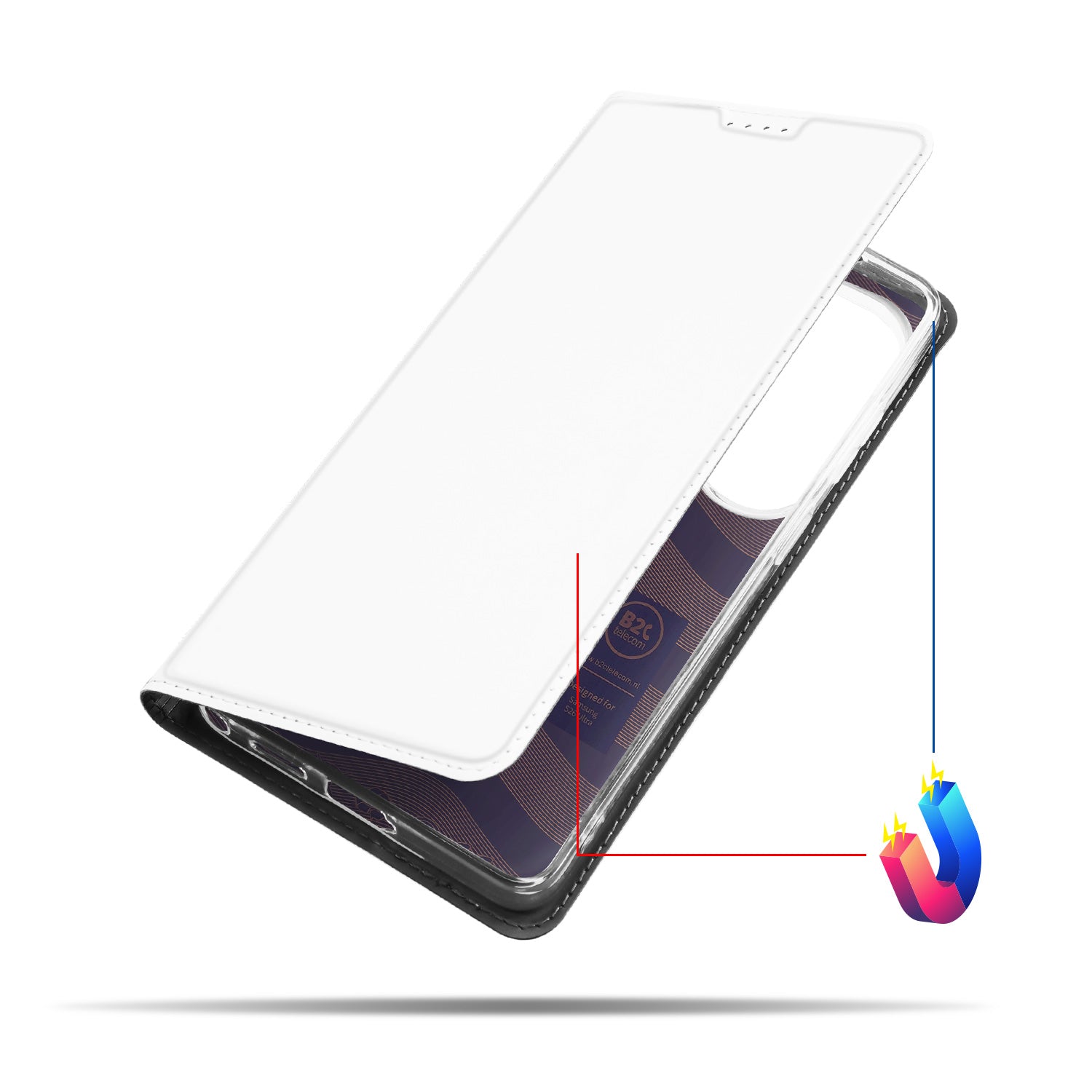 Samsung Galaxy S26 Ultra Stand Case Hoesje Wit Detail.