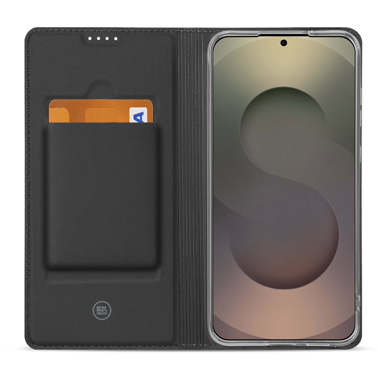 Samsung Galaxy S26 Ultra Stand Case Hoesje Wit met kaartvak vooraanzicht.
