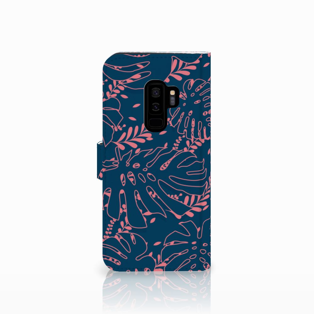 Samsung Galaxy S9 Plus Hoesje Palm Leaves bookcase palm bladeren design voorkant