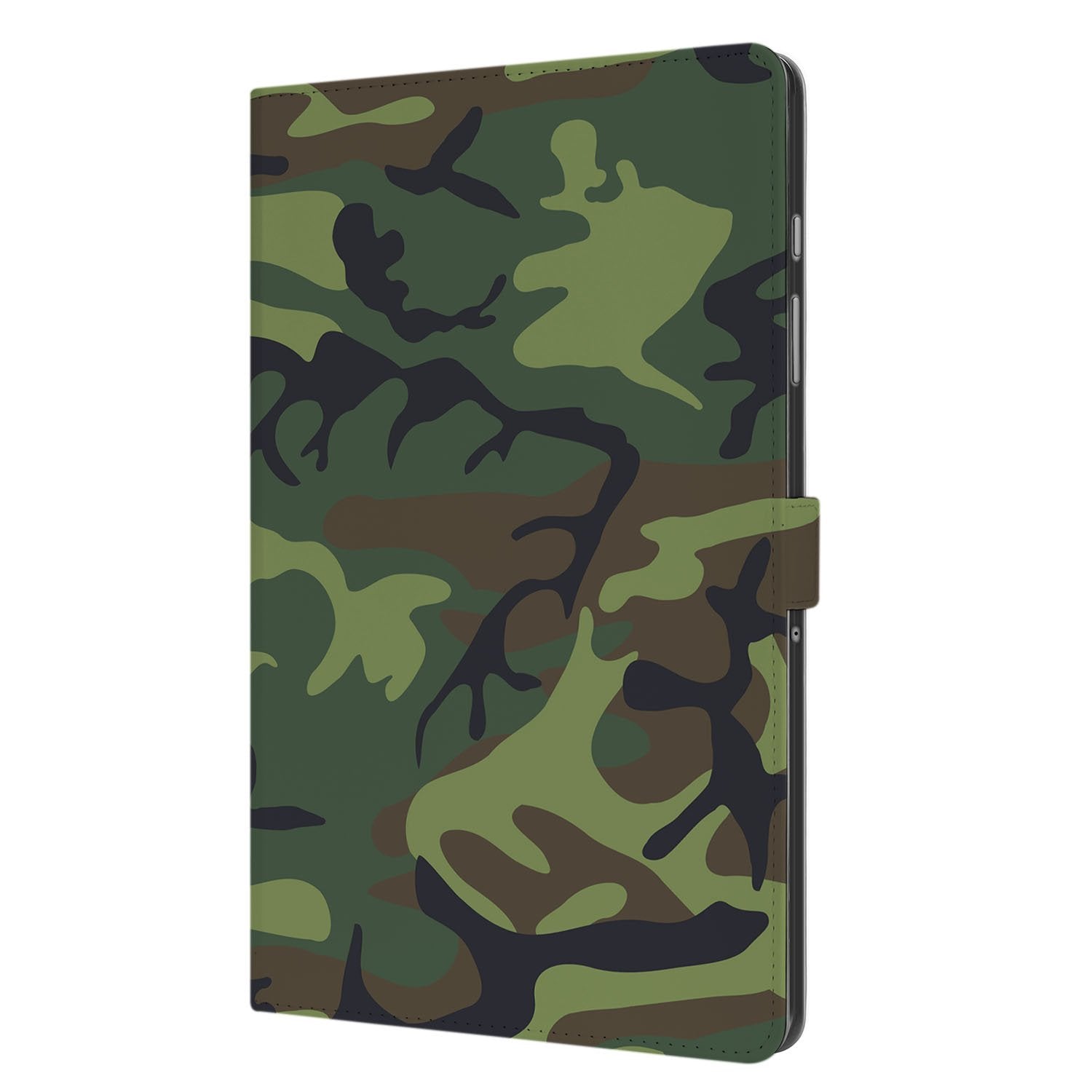 Samsung Galaxy Tab A11 Plus Book Case Hoesje met Standaard Army Dark camouflage design voorkant