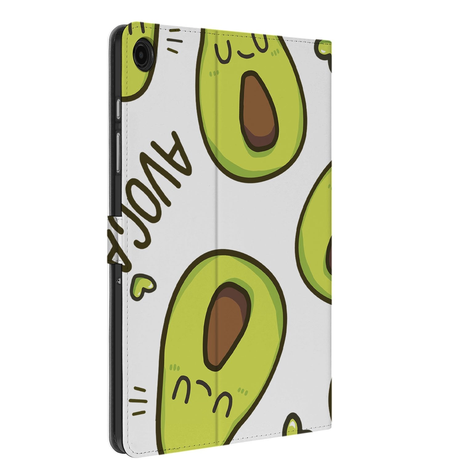 Samsung Galaxy Tab A11 Plus Book Case Hoesje met Standaard Avocado Singing design avocado