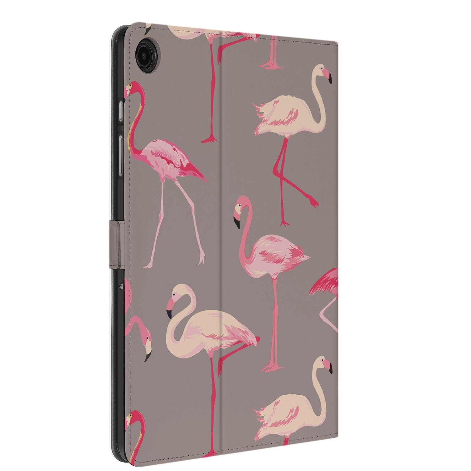 Samsung Galaxy Tab A11 Plus Book Case Hoesje met Standaard Flamingo flamingo design voorkant