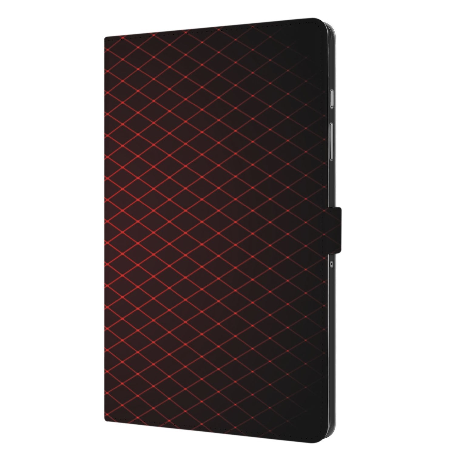 Samsung Galaxy Tab A11 Plus Book Case Hoesje met Standaard Geruit Rood voorzijde
