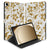 Samsung Galaxy Tab A11 Plus Book Case Hoesje met Standaard Gouden Bloemen design gouden bloemen aanzicht