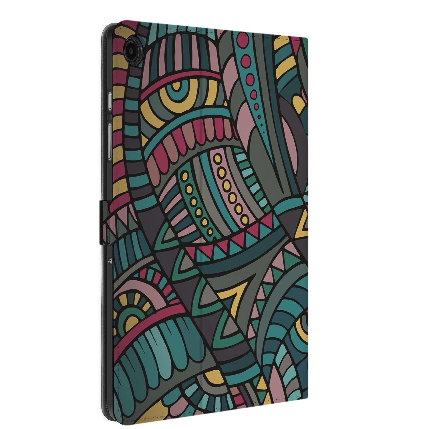 Samsung Galaxy Tab A11 Plus Tablet Hoesje Aztec met Standaard design Aztec aanzicht