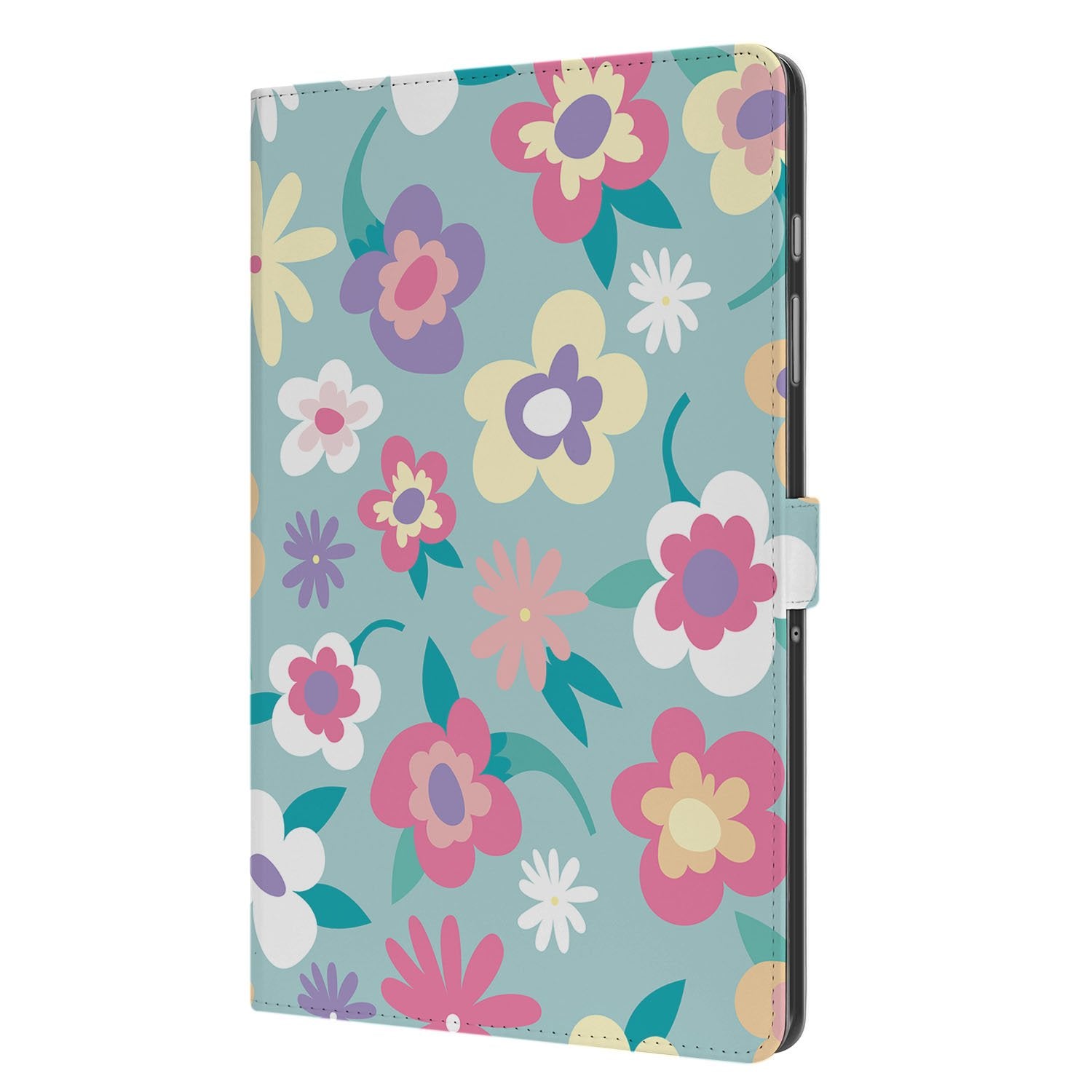 Samsung Galaxy Tab A11 Plus Tablet Hoesje Flower Power met Standaard flower design voorkant