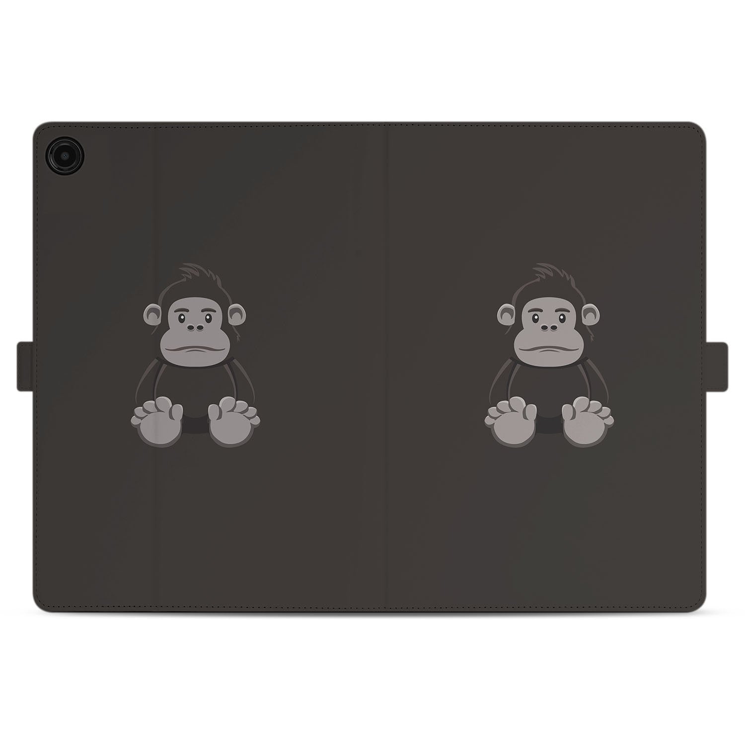 Samsung Galaxy Tab A11 Plus Tablet Hoesje Gorilla met Standaard ontwerp aapjes voorkant