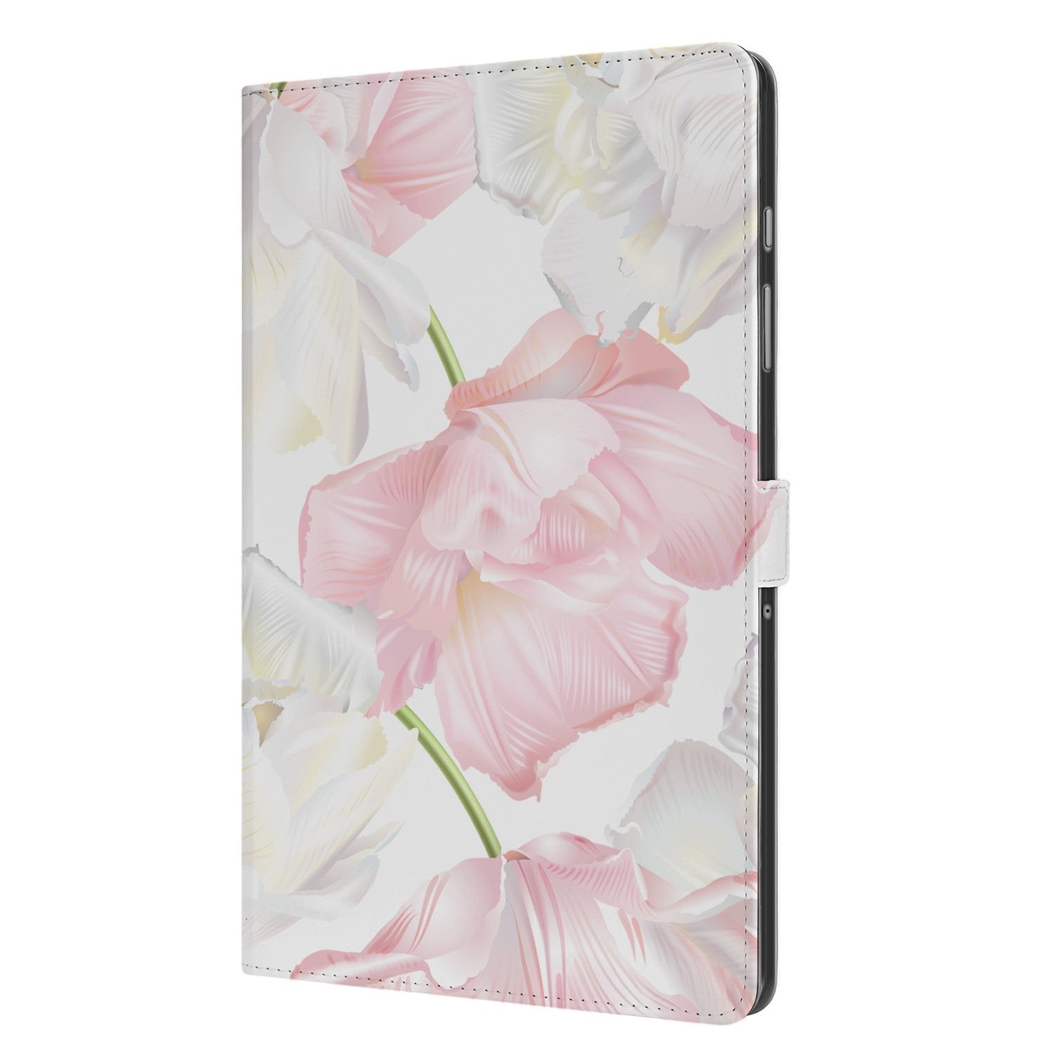 Samsung Galaxy Tab A11 Plus Tablet Hoesje Lovely Flowers met Standaard bloemen design aanzicht