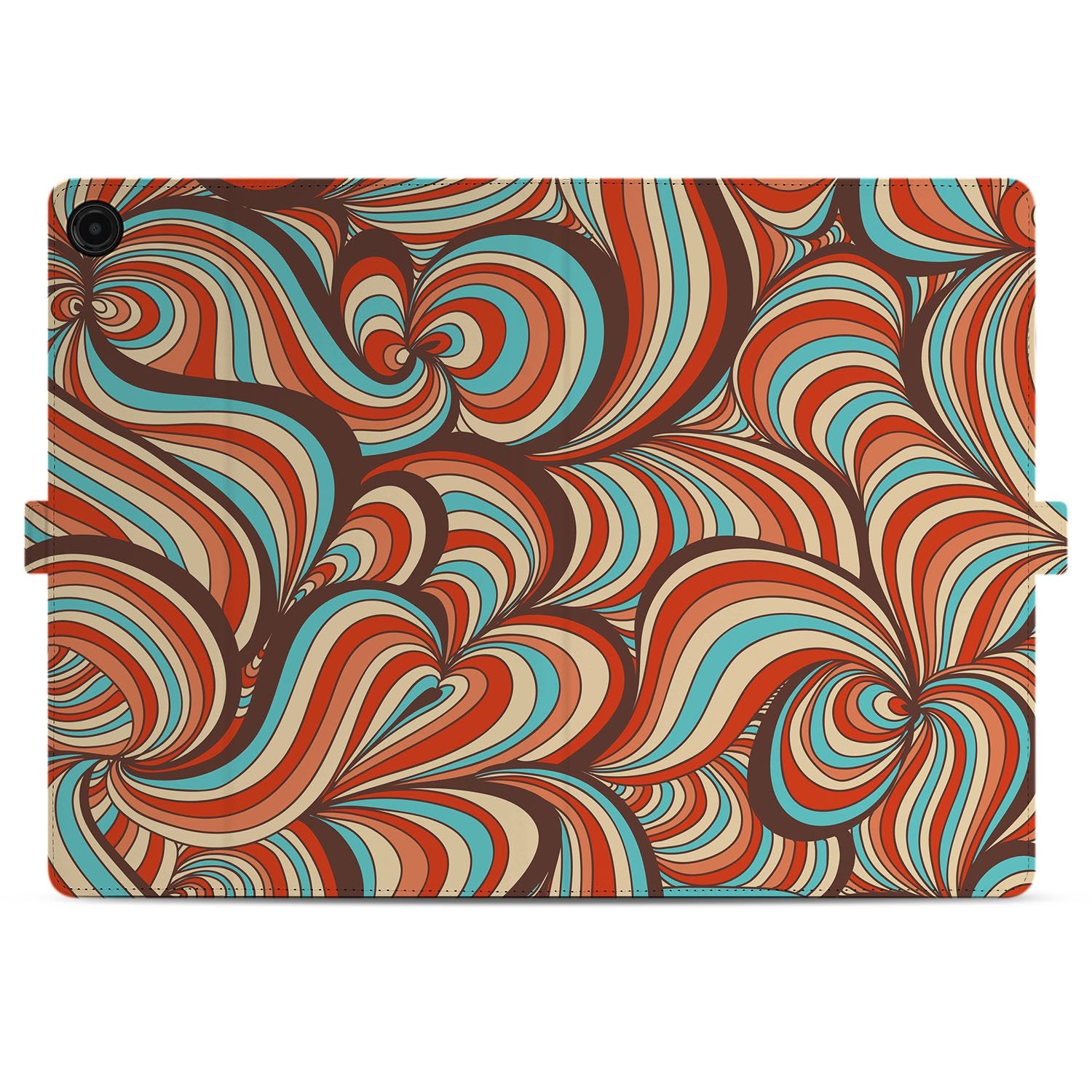 Samsung Galaxy Tab A11 Plus Tablet Hoesje Retro met Standaard retro design kleurrijk patroon