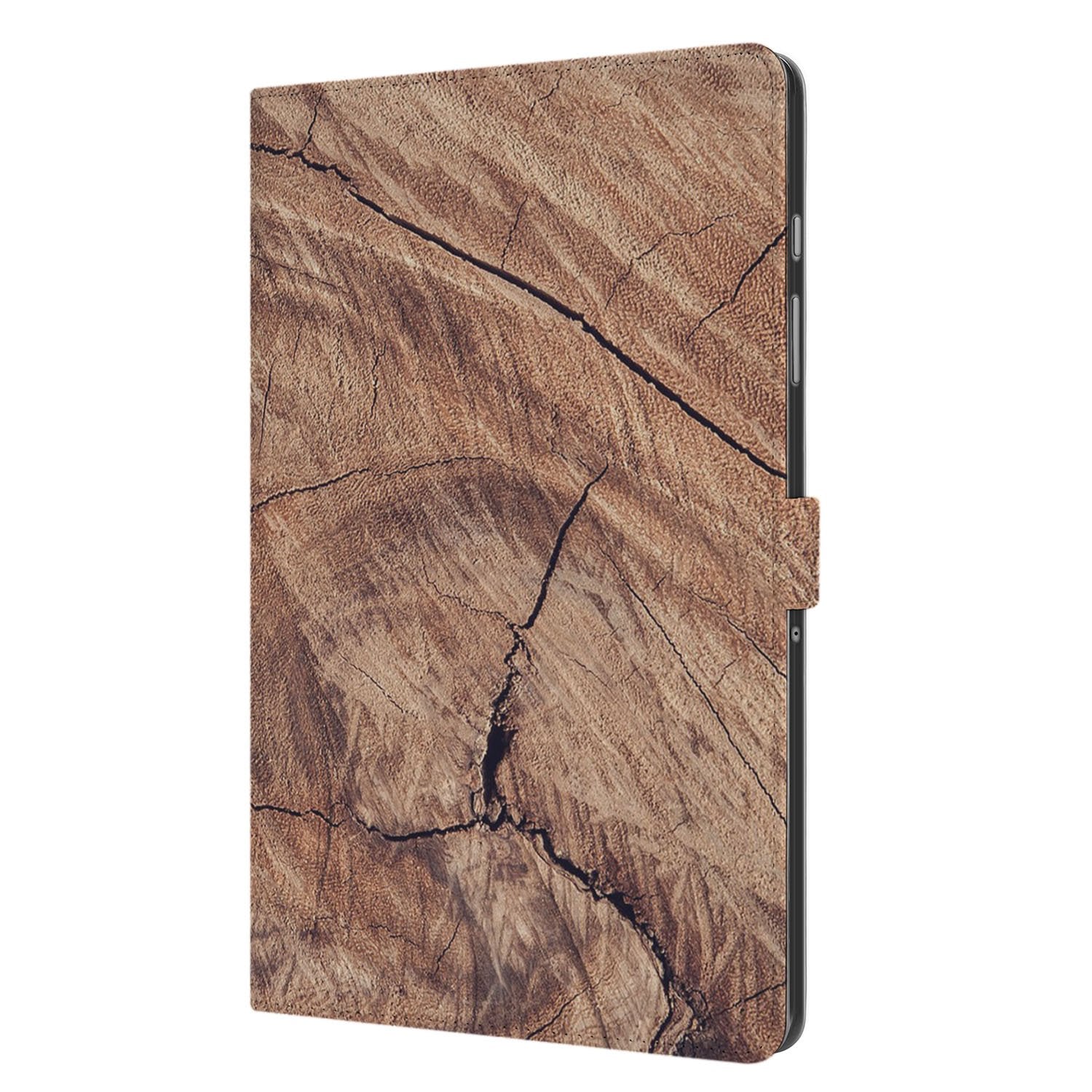 Samsung Galaxy Tab A11 Plus Tablet Hoesje Tree Trunk met Standaard designnaam hoesje zijkant