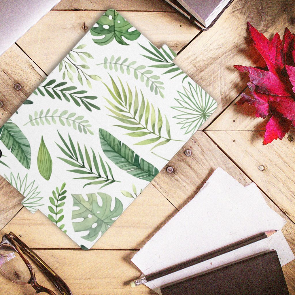 Samsung Galaxy Tab A8 2021/2022 Tablet Cover Leaves design vooraanzicht