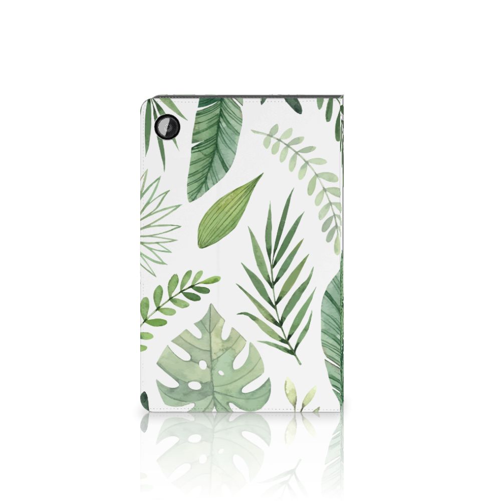 Samsung Galaxy Tab A8 2021/2022 Tablet Cover Leaves design voorkant