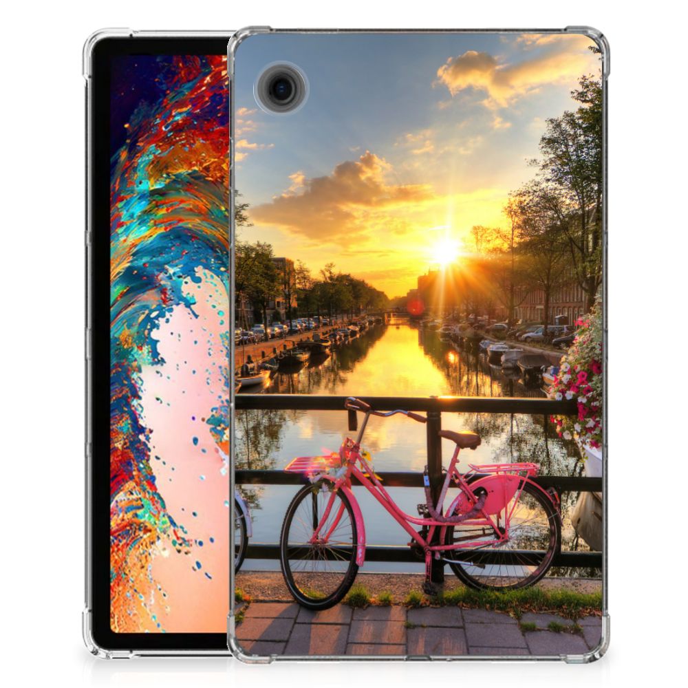 Samsung Galaxy Tab A9 Hip Hoesje Amsterdamse Grachten design Amsterdamse grachten uitzicht