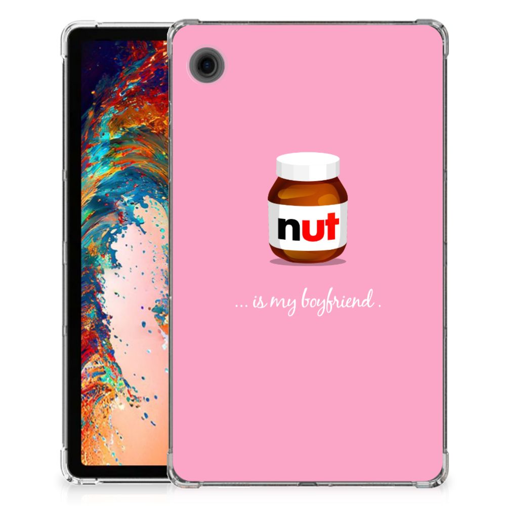 Samsung Galaxy Tab A9 Tablet Cover Nut Boyfriend design roze voorkant