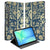 Samsung Galaxy Tab S10 FE Plus Book Case Hoesje met Standaard Beige Flowers voorkant design opengeslagen