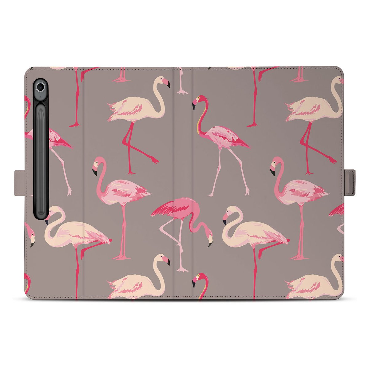 Samsung Galaxy Tab S10 FE Plus Book Case Hoesje met Standaard Flamingo design flamingo voorkant
