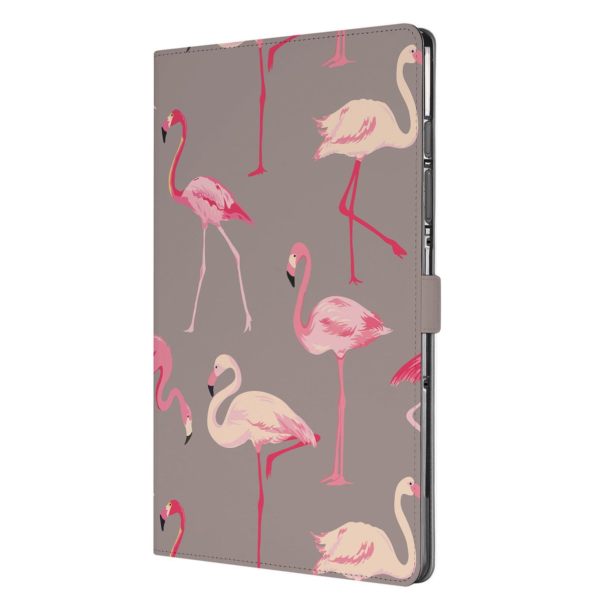 Samsung Galaxy Tab S10 FE Plus Book Case Hoesje met Standaard Flamingo flamingo design voorkant