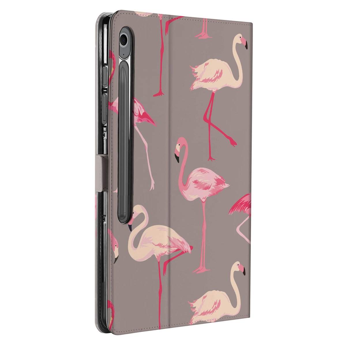 Samsung Galaxy Tab S10 FE Plus Book Case Hoesje met Standaard Flamingo flamingo design voorkant