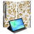 Samsung Galaxy Tab S10 FE Plus Book Case Hoesje met Standaard Gouden Bloemen design gouden bloemen aanzicht