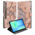 Samsung Galaxy Tab S10 FE Plus Tablet Hoesje Marmer Oranje met Standaard voorkant achterkant open