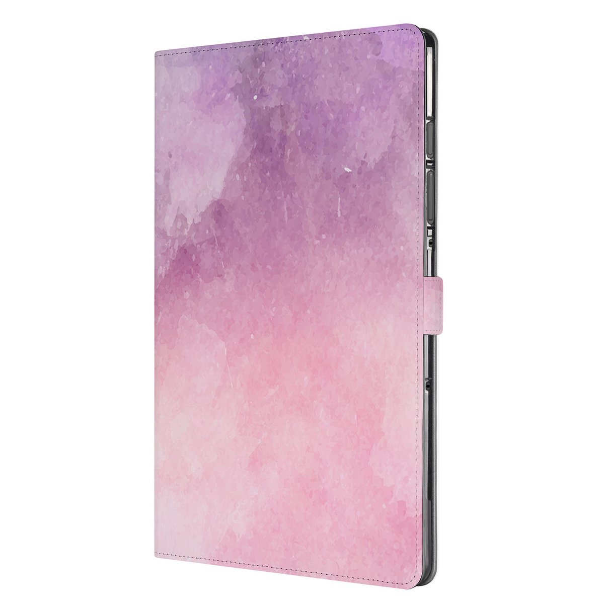 Samsung Galaxy Tab S10 FE Plus Tablet Hoesje Pink Purple Paint met Standaard hoesje roze paarse verf voorkant