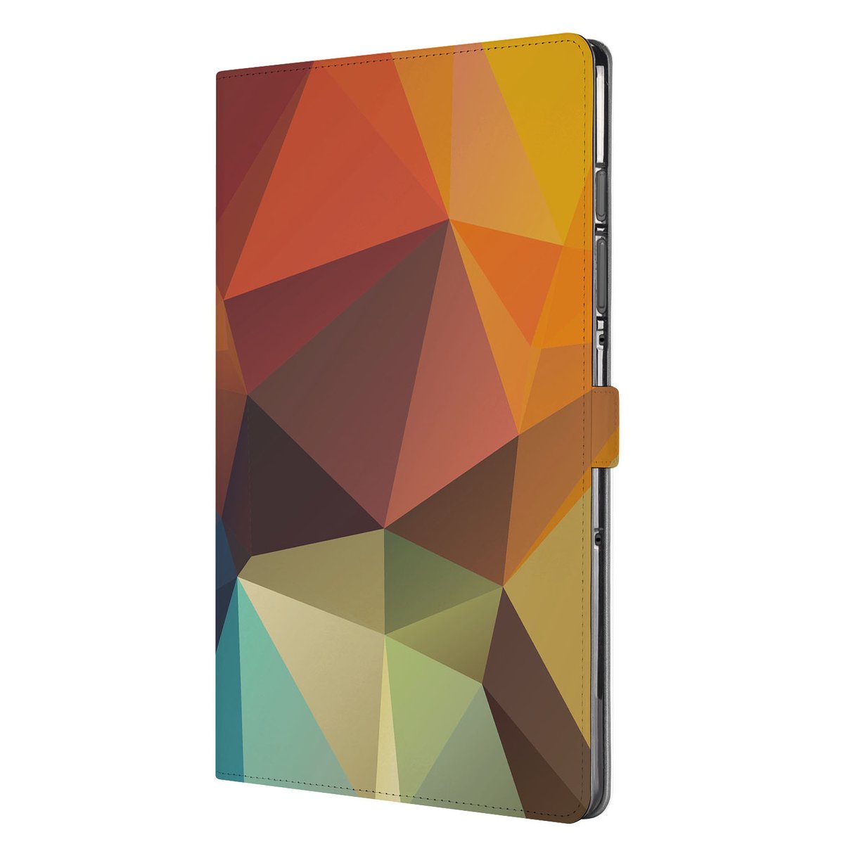 Samsung Galaxy Tab S10 FE Plus Tablet Hoesje Polygon Color aanzicht