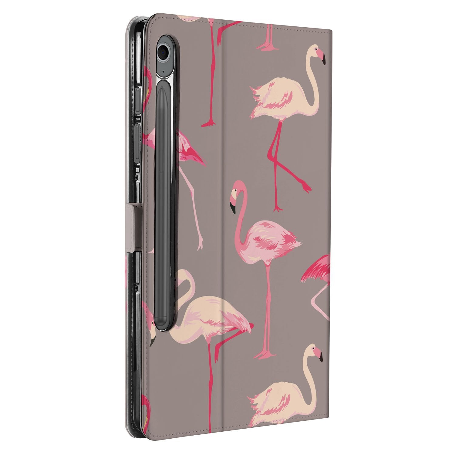 Samsung Galaxy Tab S10 FE | Tab S9 FE Book Case Hoesje met Standaard Flamingo flamingo design voorkant