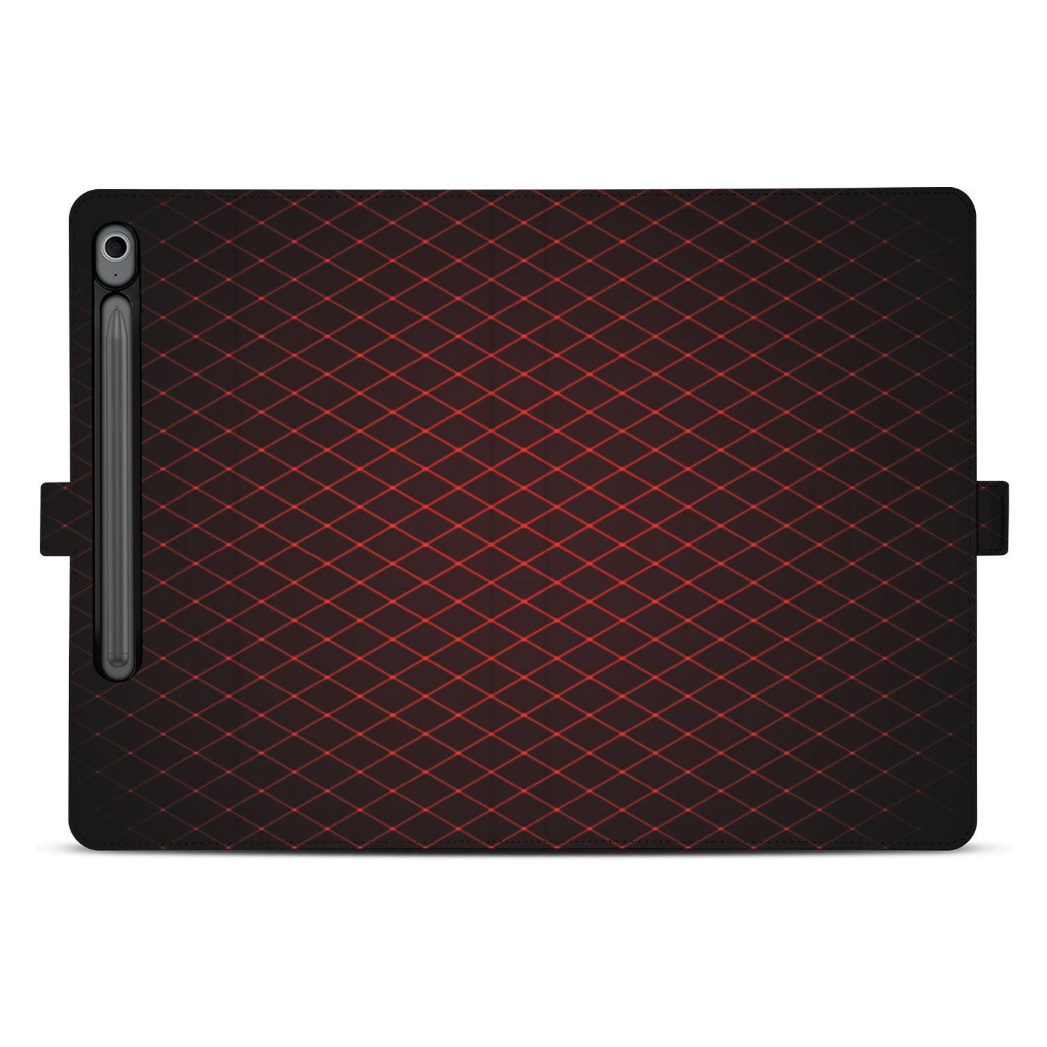 Samsung Galaxy Tab S10 FE | Tab S9 FE Book Case Hoesje met Standaard Geruit Rood achterkant