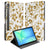 Samsung Galaxy Tab S10 FE Tab S9 FE Book Case Hoesje met Standaard Gouden Bloemen design voorkant en achterkant