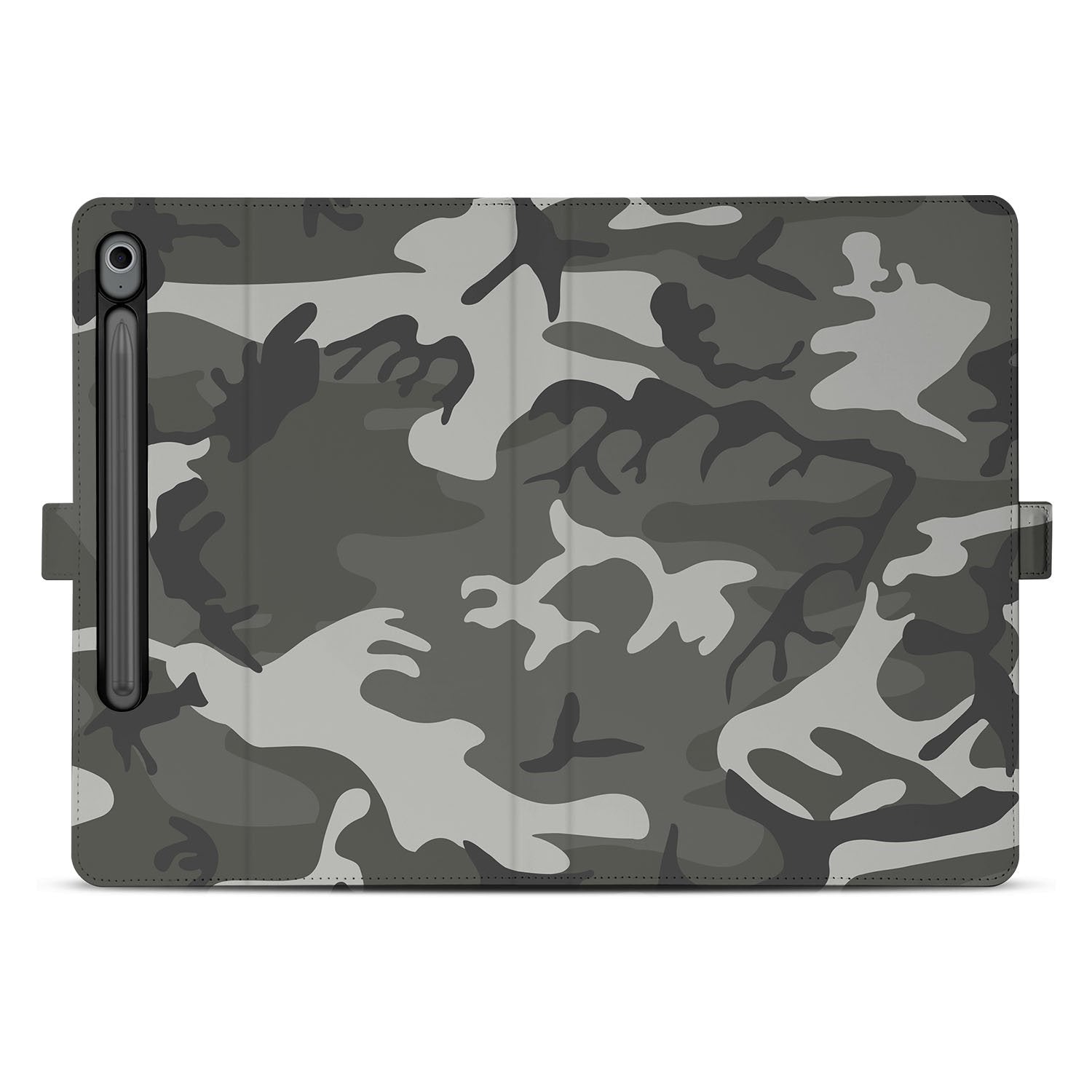 Samsung Galaxy Tab S10 FE | Tab S9 FE Tablet Hoesje Army Light met Standaard camouflage patroon voorkant