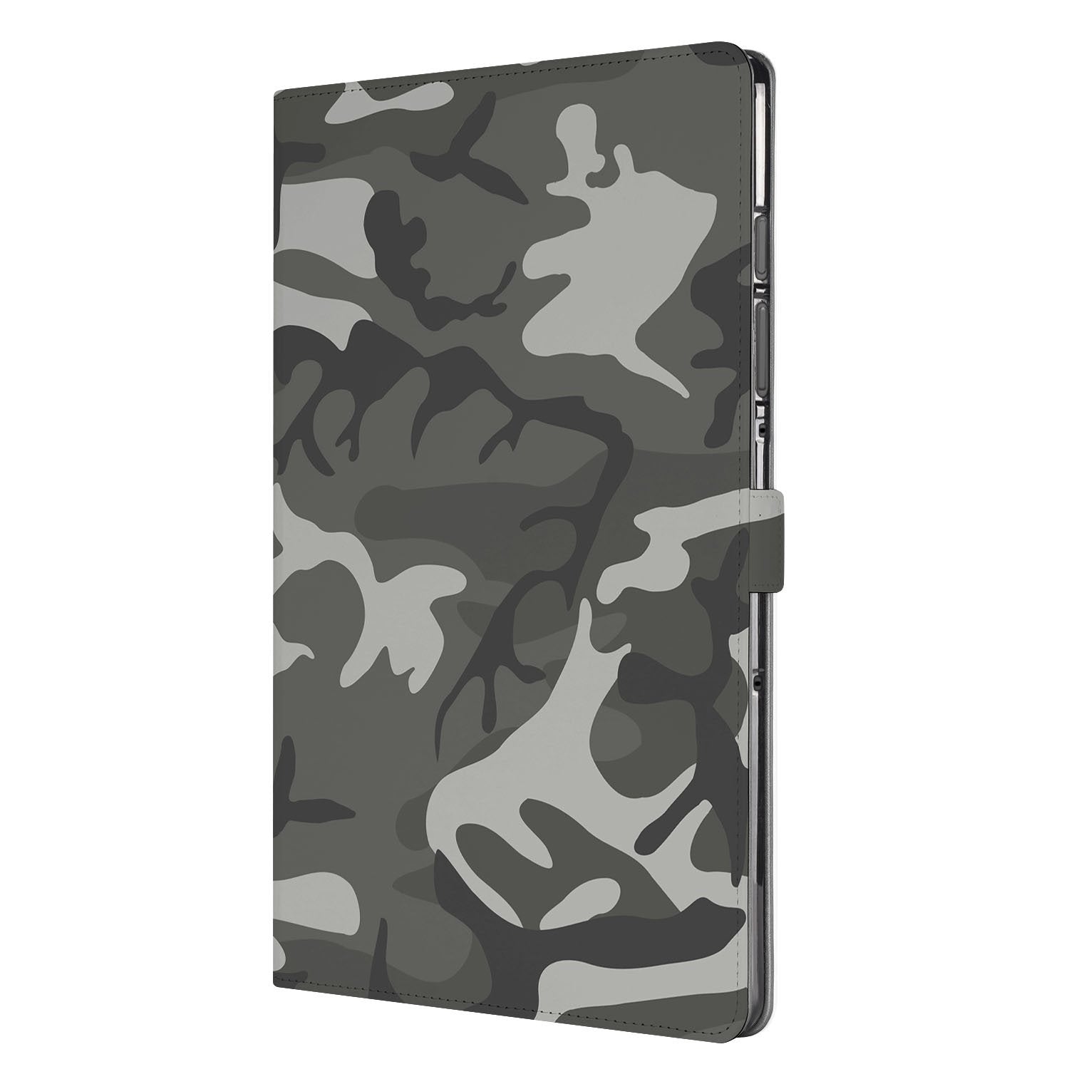 Samsung Galaxy Tab S10 FE | Tab S9 FE Tablet Hoesje Army Light met Standaard camouflaged design zijaanzicht
