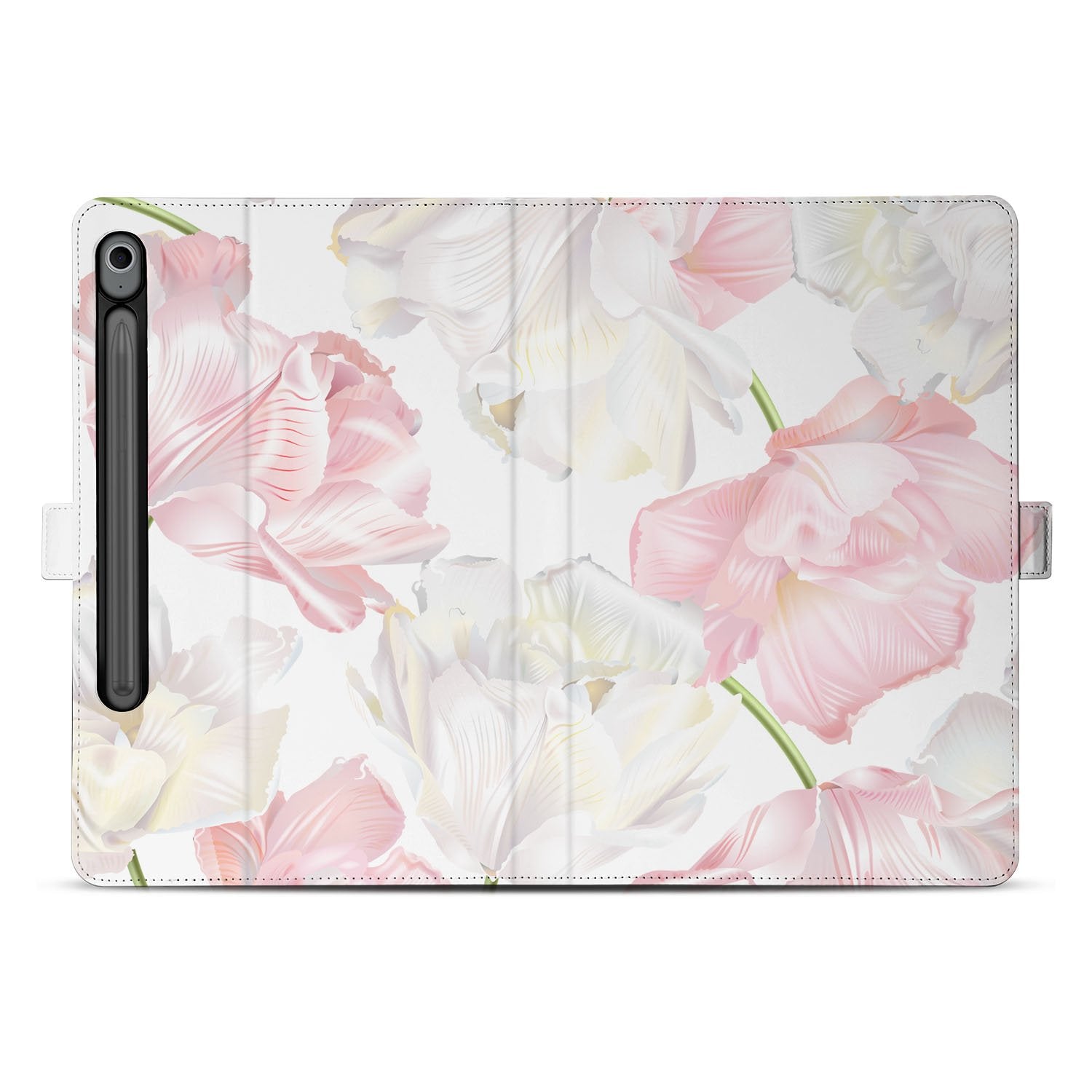 Samsung Galaxy Tab S10 FE Tab S9 FE Tablet Hoesje Lovely Flowers met Standaard bloemen design aanzicht