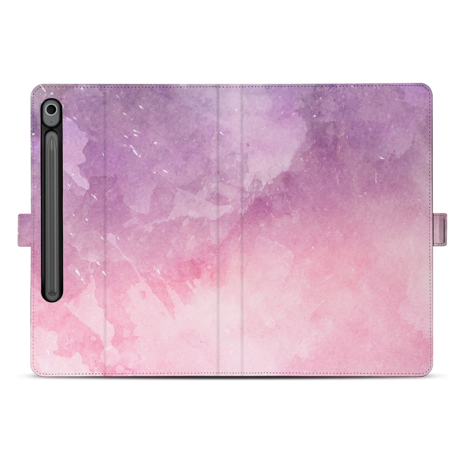 Samsung Galaxy Tab S10 FE | Tab S9 FE Tablet Hoesje Pink Purple Paint achteraanzicht